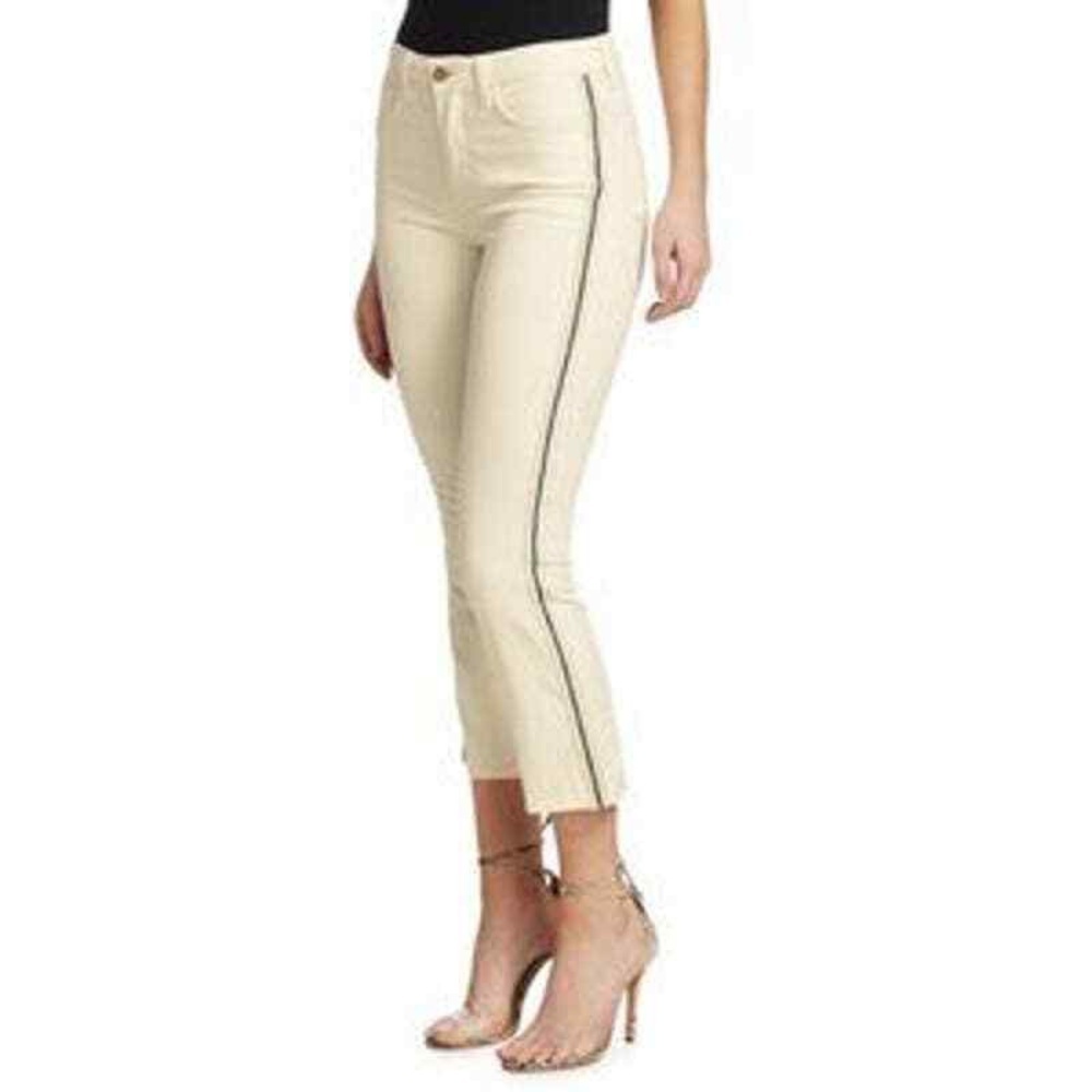 L’AGENCE Nadia Side Stripe Cropped Straight Leg Jeans Sz 28